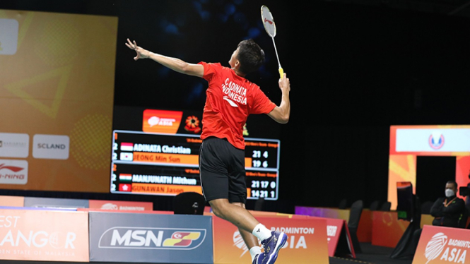 Tunggal putra Indonesia, Christian Adinata di BATC 2022