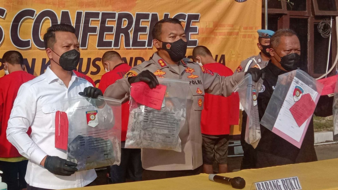 Polres Cilegon tetapkan 6 tersangka atas tewasnya tahanan narkoba.