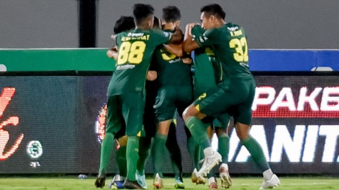 Persebaya Surabaya usai jebol gawang Arema FC