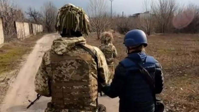 Gambaran kondisi di  salah satu sisi wilayah Ukraina bagian timur