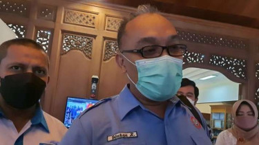Perwakilan serikat pekerja Solo Wahyu Rahadi di Solo, Kamis, 24 Februari 2022.