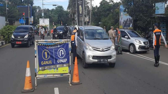 Ganjil genap di kawasan Puncak, Bogor, Jawa Barat
