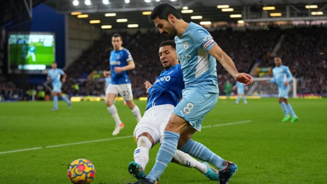 Pertandingan Everton vs Manchester City