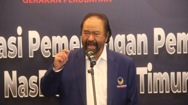 Ketum Nasdem Surya Paloh di Surabaya.
