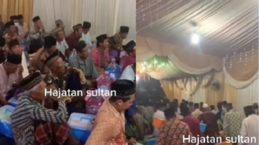 Bingkisan hajatan dapat air galon
