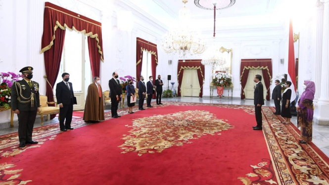 Presiden Jokowi terima surat kepercayaan dari enam dubes negara sahabat.
