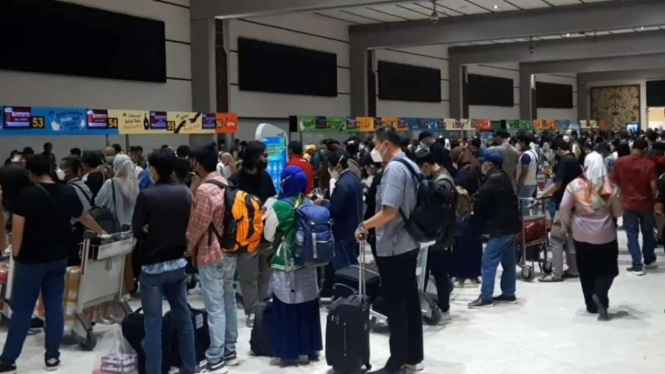Suasana di Bandara Soetta, Tangerang.