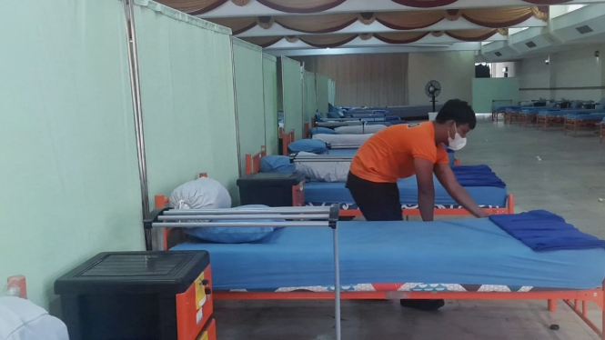 Tempat isolasi pasien Covid-19 di Solo.