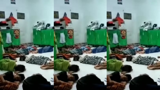 Viral Santri Tidur Disiram agar Bangun Salat Subuh