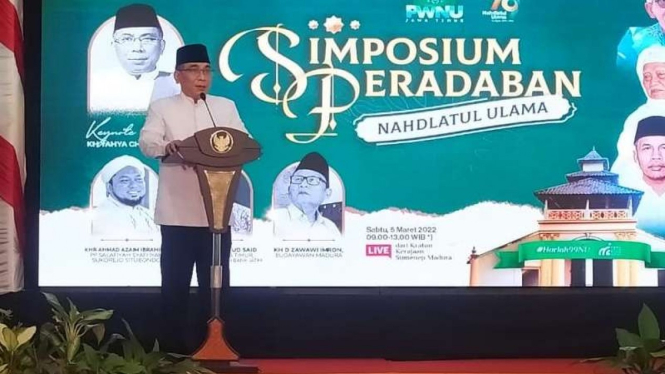 Ketua Umum Pengurus Besar Nahdlatul Ulama KH Yahya Cholil Staquf atau Gus Yahya
