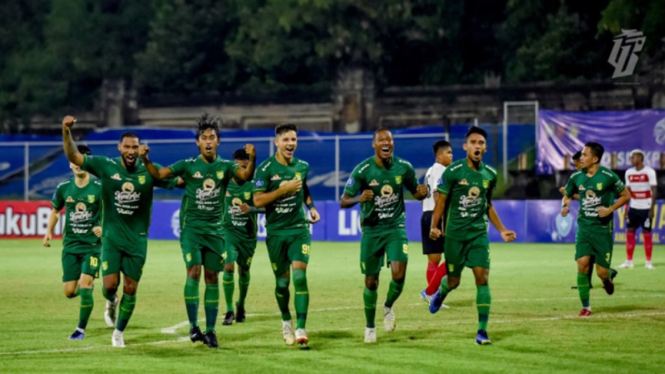 Selebrasi pemain Persebaya Surabaya