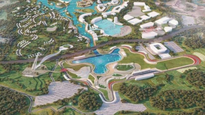 Denah lokasi sirkuit F1 di Bintan, Kepulauan Riau.
