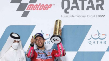 Pembalap Gresini Ducati Enea Bastianini juara MotoGP Qatar 2022