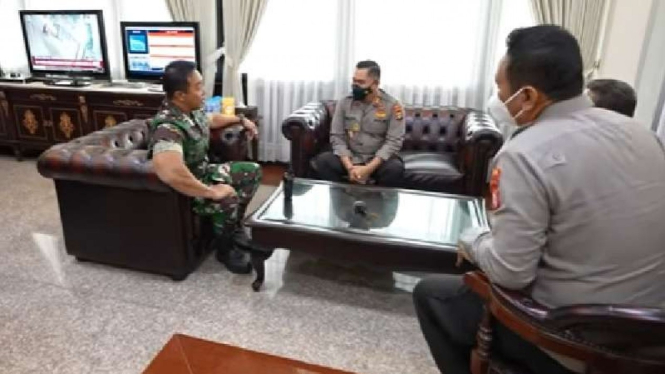 Kapolda Metro Jaya Irjen Fadil Imran temui Panglima TNI Jenderal Andika Perkasa