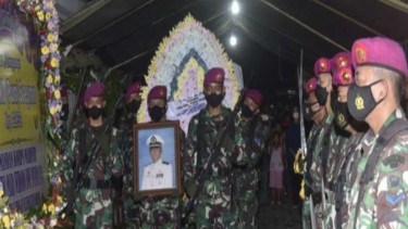 Suasana pemakaman Pelda KKO (Purn) Soegimin