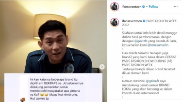 Perwakilan Gekrafs Ifan Seventeen klarifikasi soal kontroveri Paris Fashion Week