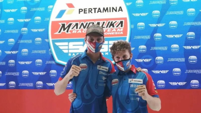 Dua pembalap Pertamina Mandalika SAG