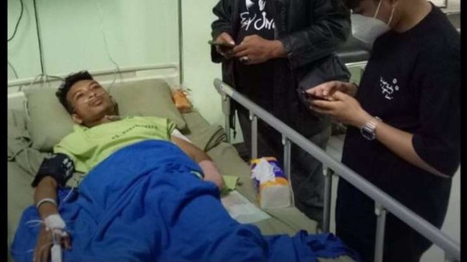 Korban penyerangan para pemuda di Makassar.