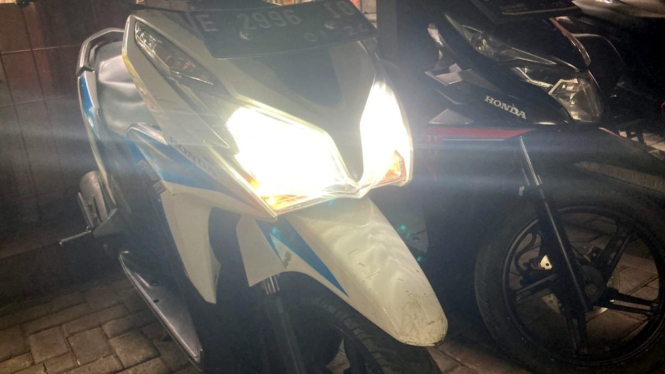 Ilustrasi lampu LED motor.