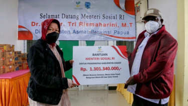 Kemensos berikan bantuan kepada Kabupaten Asmat