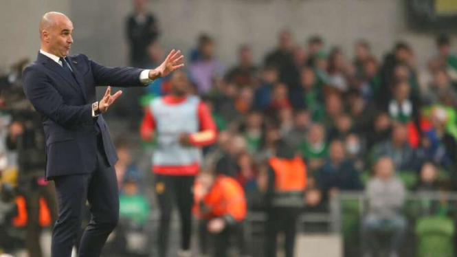 Pelatih Belgia, Roberto Martinez.