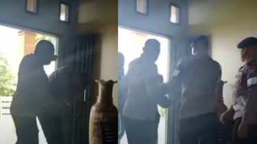 Beredar Video 29 Detik Polisi Pukul Polisi Disaksikan Teman Sejawat