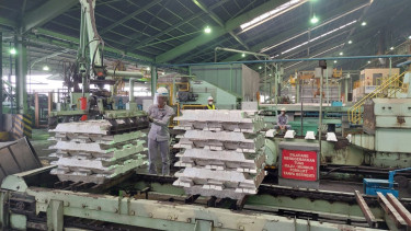 Pabrik pengolahan aluminium Inalum.