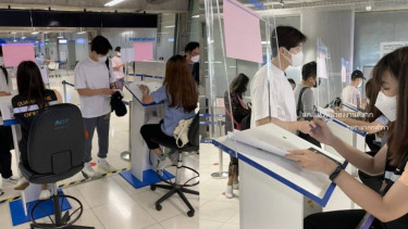 Kim Seon Ho di bandara Bangkok, Thailand.