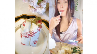 Cara makan nasi Padang ala Vindy Lee pakai grapt dan pias