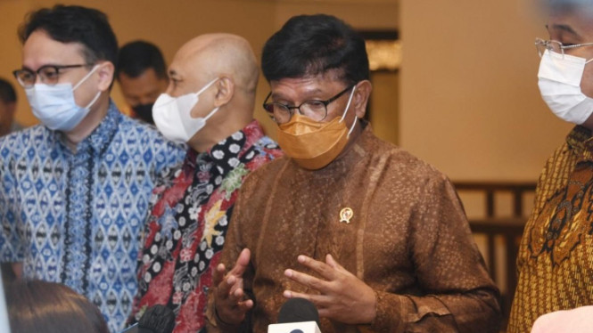 Menteri Komunikasi dan Informatika Johnny G Plate.