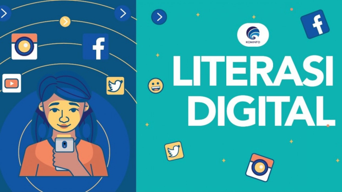 Ilustrasi literasi digital.