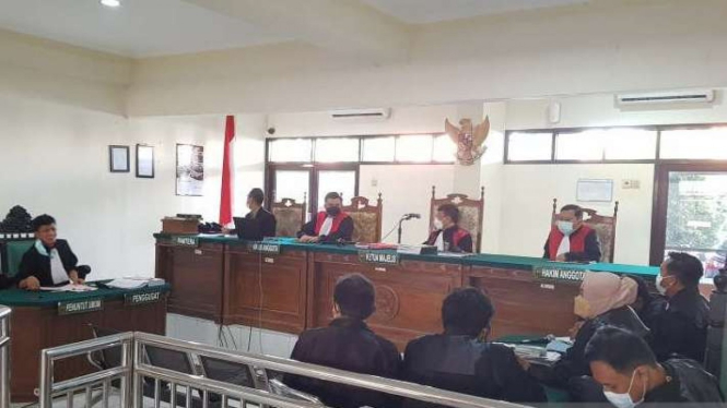 Sidang penganiayaan senior terhadap junior yang menewaskan Zidan Muhammad Faza di PN Semarang, Jawa Tengah, Rabu, 13 April 2022.