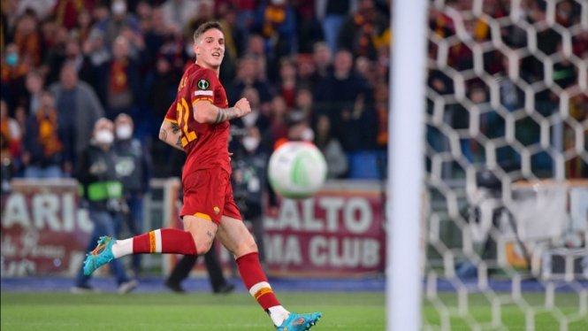 Pemain AS Roma, Nicolo Zaniolo. 