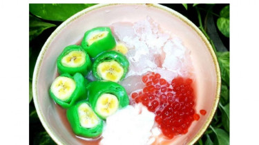 Es Pisang Ijo mutiara