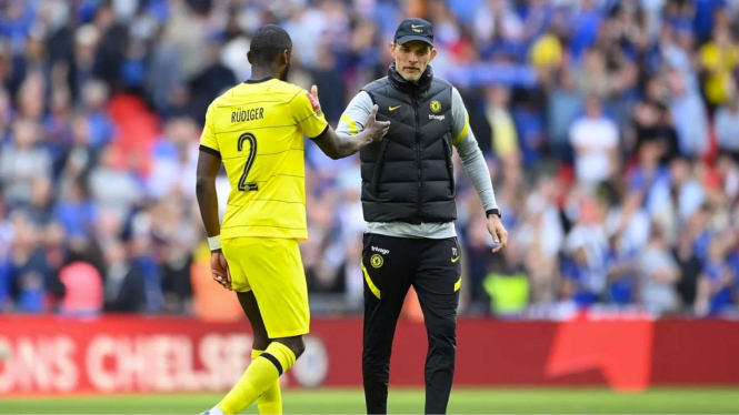 Antonio Rudiger dan homas Tuchel Chelsea