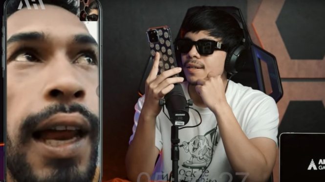 Atta dan Martunis video call di tengah podcast
