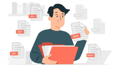 ilustrasi berbagai format dokumen 