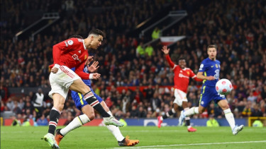 Pertandingan Manchester United vs Chelsea. 