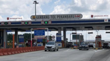 Peningkatan arus mudik di Tol Pekanbaru-Dumai.