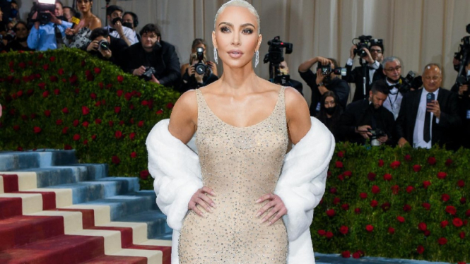 Kim Kardashian di Met Gala 2022.