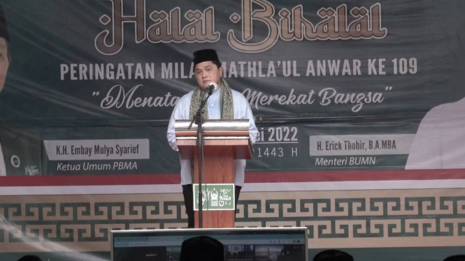 Erick Thohir dalam peringatan milad ke-109 Mathla'ul Anwar
