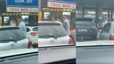 Viral Pengendara Pajero Aragon Tampar Sopir Yaris Dekat Pintu Tol Tomang