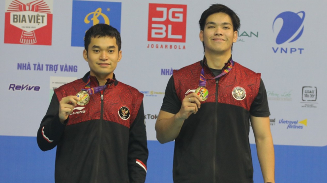 Leo Rolly Carnando/Daniel Marthin raih emas SEA Games 2021