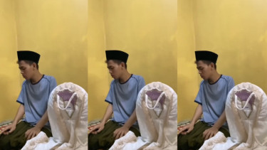  Viral Pria Permainkan Salat dengan Kipas Angin Pakai Mukena 