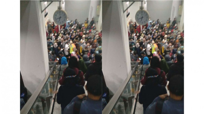 Kondisi Stasiun Manggarai pasca perubahan jalur KRL