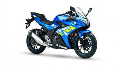 Ilustrasi gambar motor Suzuki GSX-250R warna baru