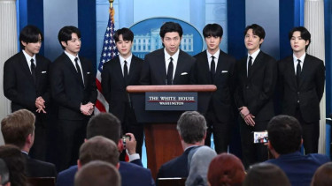 Konferensi pers BTS di Gedung Putih, Amerika Serikat