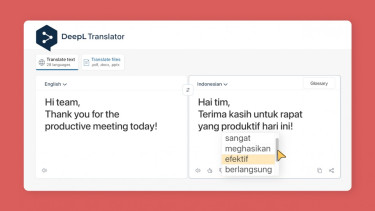 DeepL translator.