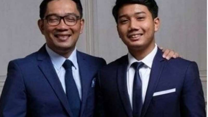 Emmeril Khan Mumtadz alias Eril (kanan) dan Ridwan Kamil (kiri)