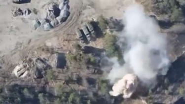 VIVA Militer: Foto serangan drone tempur militer Rusia ke basis pasukan Ukraina
